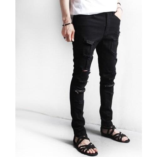 Мужские обтягивающие джинсы ZHQUNHUU China At AliExpress