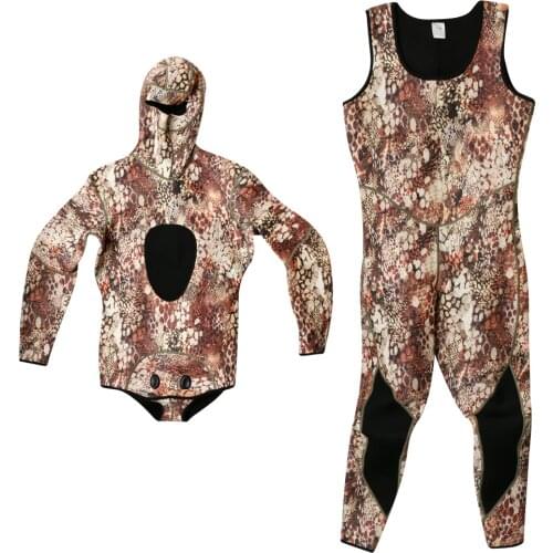 3mm Neoprene Men Camo Two-Piece Wetsuits Scuba Diving Surf Spearfishing Super Stretch Men Wetsuit for Diving