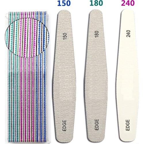30Pcs Thick Professional Nail File 150/180/240 Buffer Block UV Gel Varnish Emery File Sandpaper Nail Files White/Gray