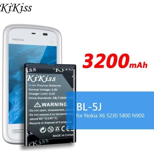 3200mAh BL-5J BL5J BL 5J Phone Battery for Nokia 5230 5233 5800 3020 XpressMusic N900 C3 Lumia 520 525 530 5900 phones Battery
