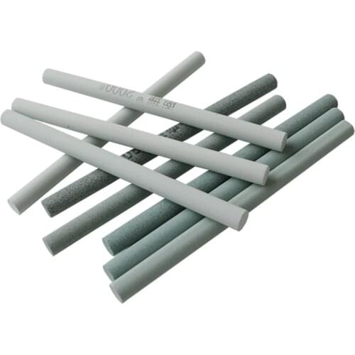 Green Boride Abrasives Round Rod Sharpening Grinding Oil Stone Whetstone 10x150mm