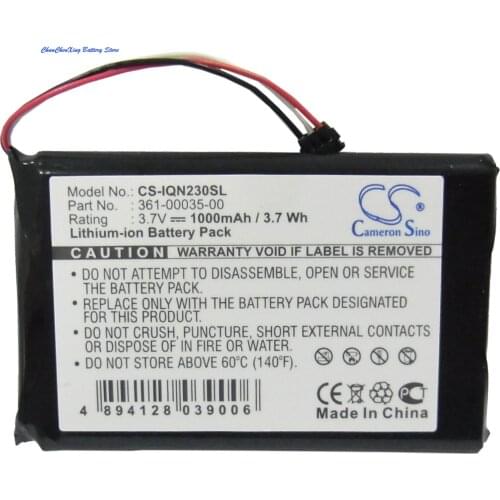 Cameron Sino 1000mAh Battery 361-00035-00 for Garmin Nuvi 2300, 2300LM,2340LT,2350LMT,2350LT, 2360, 2360LM, 2360LT, 2370, 2370LT