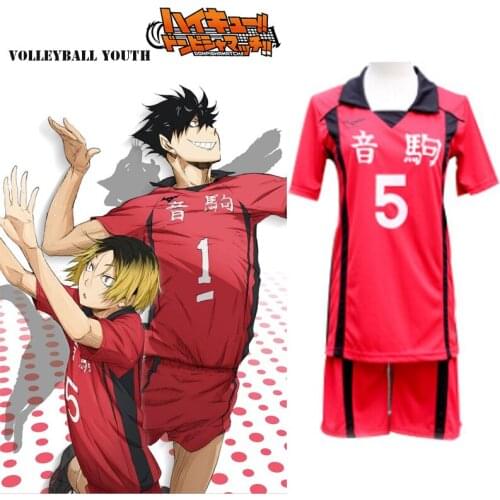 Anime Haikyuu Nekoma High School No.5 Kenma Kozume Cosplay Uniform Volleyball Team Jersey No.1 Kuroo Tetsurou Sportswear Cosplay