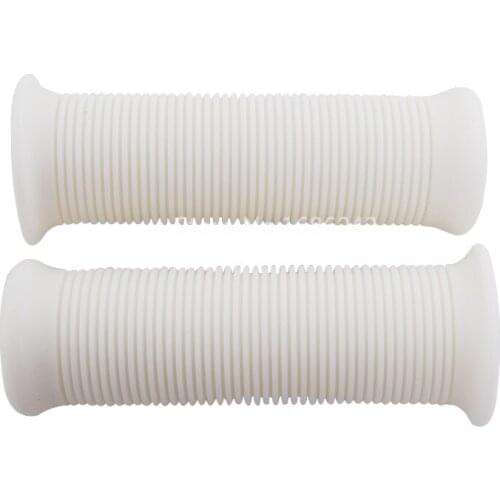 White Vintage Motorcycle Universal 7/8" 22/24mm Rubber Handlebar Handle Grips Fits For Honda Shadow Bobber motorbike