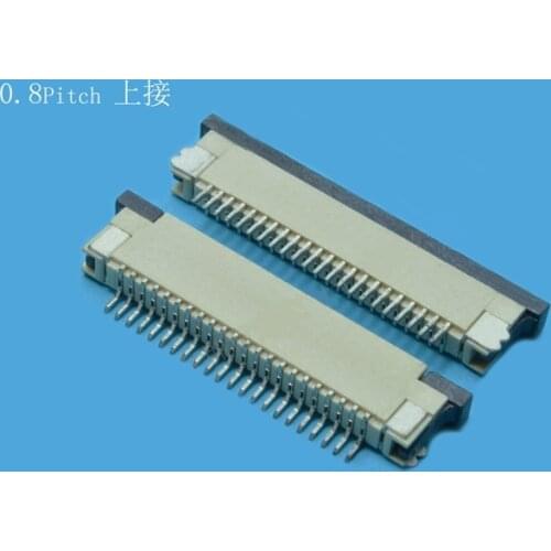 Free shipping 50pcs ffc fpc connector 0.8mm 6pin-36pin thickness 2.5mm cable outlet Top/lower junction block