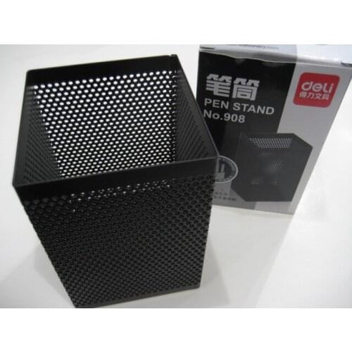 Deli 908 square metal pen holders Wholesale and Retail