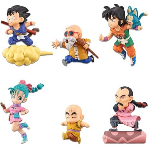 Bandai Dragon Ball WCF Son Goku Master Roshi Kuririn Random 1 Kind Action Figure Model Toys Anime Figure Ornament