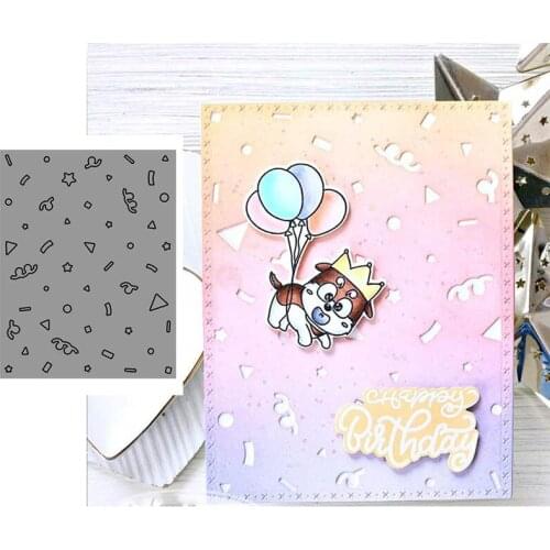 Happy Party Background Metal Cutting Dies Stencils for DIY Scrapbooking Paper Cards Manking Crafts Decorative New 2019 Emboss