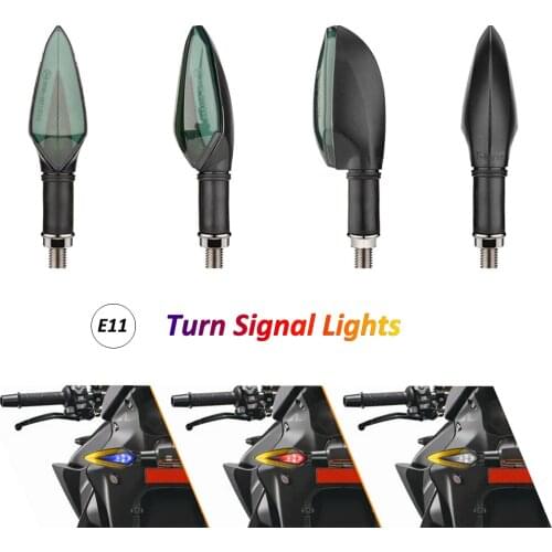 2PCS Motorcycle LED Signal Lights Flowing Flasher Indicator Blinker Modified Brake Lamp V Style For XR250 CB400 Pit Bike MSX 125