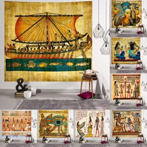 Tapestry 150 cm Large Sailboat Wall Hanging Tapestry Mandala Tapestries Bohemian Throw Print Home Decor Egypt Psychedlic 2020