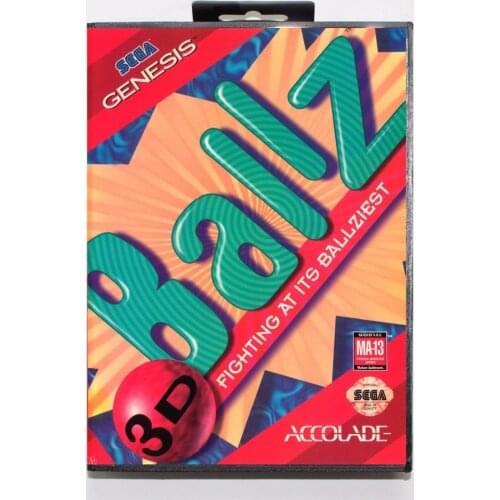 Ballz 3D Game Cartridge 16 bit MD Game Card With Retail Box For Sega Mega Drive For Genesis