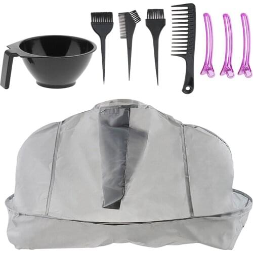 Salon Hair Coloring Dyeing Tool Bowl Brush Cape Clips Set For Barber Hairdressing
