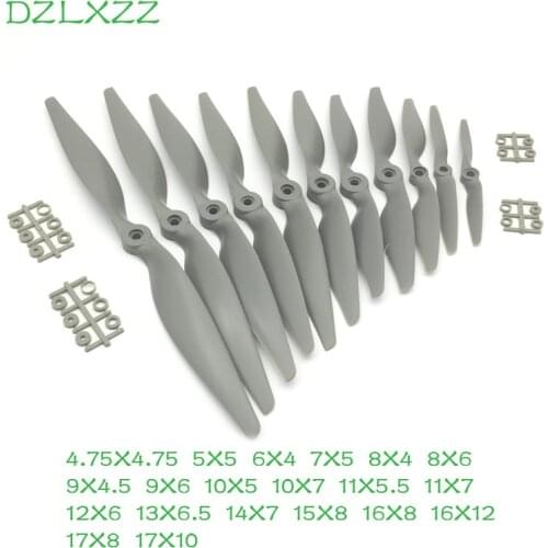 6pcs/set Nylon Propeller 5X5/6X4/7X6/8X6/9X6/11X7/12X8/15X8/16X8/17X8/17X10 for UAV FPV RC Drone Propeller Kit Prop Parts
