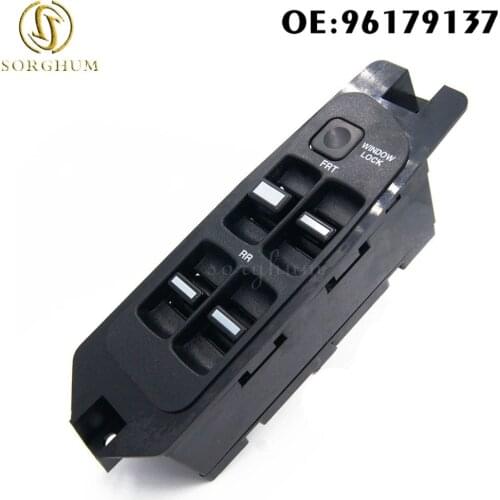 New 96179137 Master Power Window Control Switch Black Button For DAEWOO LANOS PRINCE CIELO 96179136