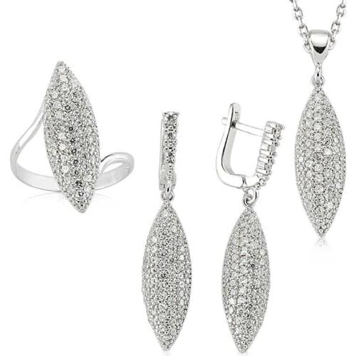 Original silver , White Stone Set ,Most Special Jewelry Sets Suitable and Quality Products Types