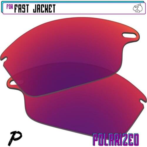 EZReplace Polarized Replacement Lenses for - Oakley Fast Jacket Sunglasses - Midnight P