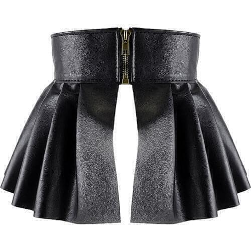 Womens Ladies Sexy Skirts Ladies Faux Leather Pleated Skirts Split Embellished Studded A-Line Mini Skirt for Parties Clubwear