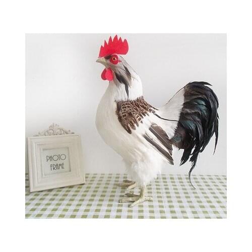1:1 chicken model 40x39cm feathers cock ,polyethylene&furs handicraft Figurines & Miniatures decoration toy gift a2960
