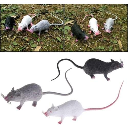 1Pc Special Plastic Rats Mouse Model Figures Kids Halloween Tricks Pranks Props Toy 2021 for Halloween