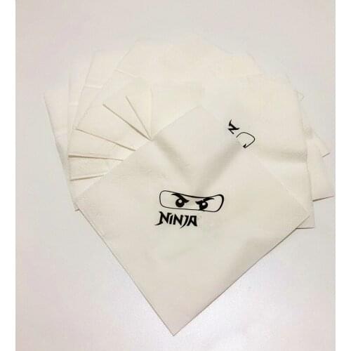 10pcs Ninja Napkins for Happy Birthday Party Cartoon Napkin Kids Favors Decoration Supplies Cartoon Theme Decoration