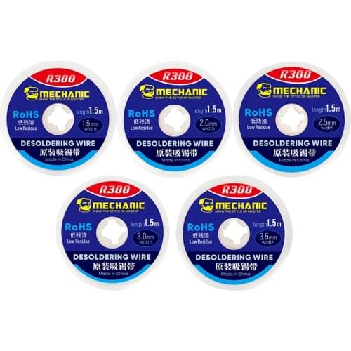 MECHANIC Solder Wick Remover Desoldering Wire 1.5/2.0/2.5/3.0/3.5mm Desoldering Braid BGA Soldering Repair Tools