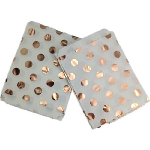 25pcs 13x18cm Classic Foil Gold Silver Paper Bag Candy Gift bags Wedding Baby Shower Birthday Party Supply