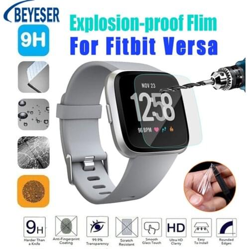 3Pcs/5pcs HD Tempered Frosted Glass 9H 2.5D Premium Screen Protector Film For Fitbit Versa Smart Sport Watch Band bracelet
