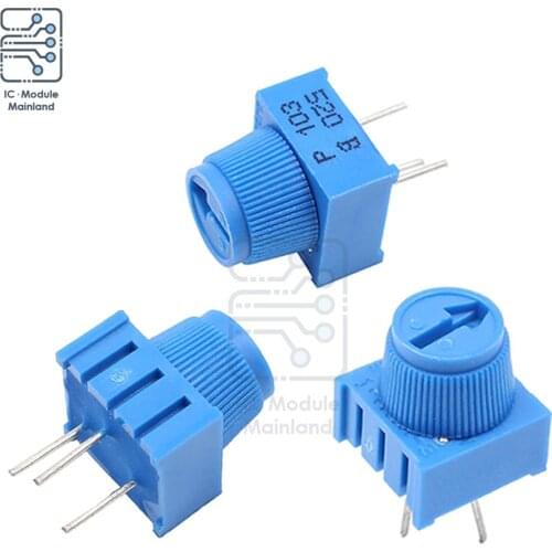 3386P-1-103 Trimmer Potentiometer 10K Ohm with Knob 3Pin High Precision Vertical Adjustable Trimpot Resistor