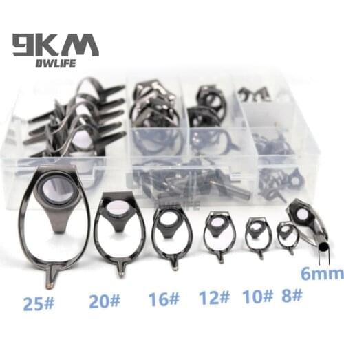 35pcs Fishing Rod Guide Tip Top 8#-25# Big Jigging Sea Heavy Duty Boat Rod Guide