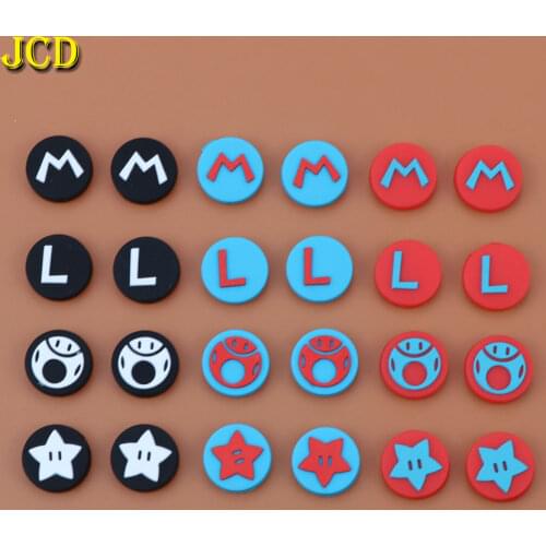 JCD 4pcs Silicone Analog Joystick Stick Grips Cap For Nintend Switch NS for PokeBall Plus Controller Joystick Cover