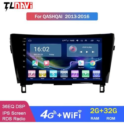4G LTE 2G RAM Android 10 Car Auto Radio GPS Navigation Multimedia Player For 2013-2016 Nissan QashQai X-Trail