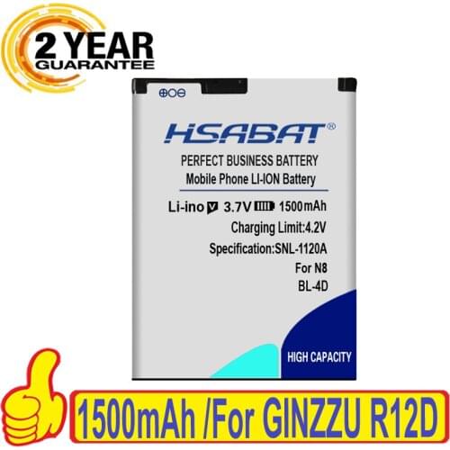 Top Brand 100% New 1500mAh Battery for GINZZU R12D Batteries + free gfit