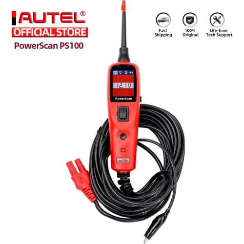 Autel PowerScan PS100 Auto Electrical Circuit AVO meter Automotive Circuit Tester Build-In Flashlight for 12-24V Diagnostics