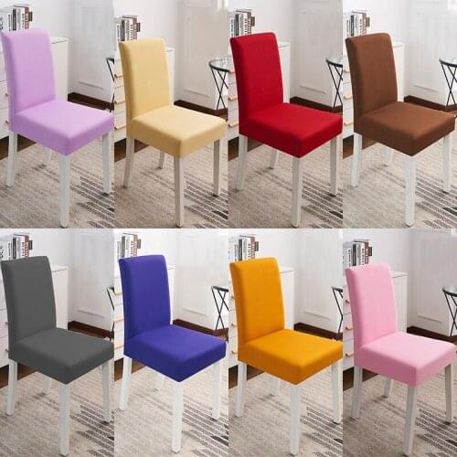 Banquet Chair Cover High Quality Spandex Wedding 4PCS/6PCS/Set Slipcovers Stretch Solid Color For Dining Room Elastic Kitchen