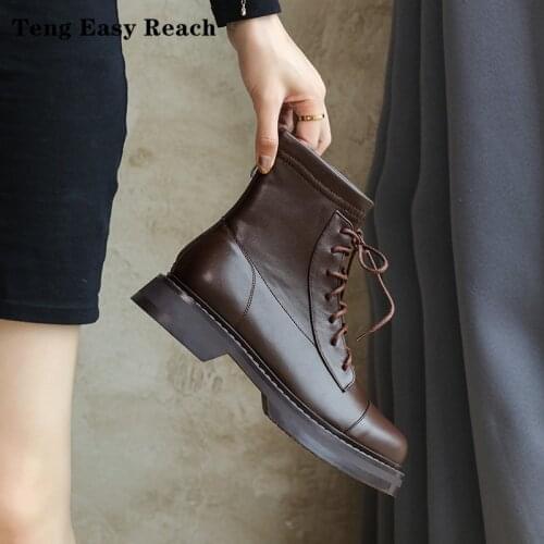 Black Platform womens boots Leather Sole Chelsea Boots Women British style Round Toe Flat Short Boots Woman Casual Motorcycle