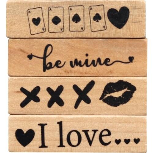 CRZCrafter Stamps-Set Rubber-Stamp Wooden Seal Love DIY Crafts Scrapbooking Cardmaking Journaling Decorations