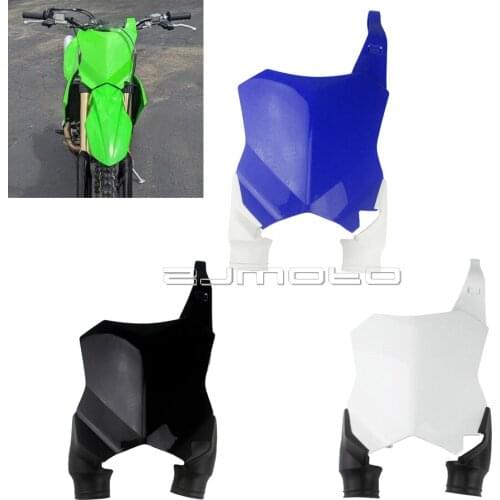For Kawasaki KX250F 2017 2018 2019 KX450F 2016 2017 2018 2019 Off Road Front Number Plate White Plastic Number Plate Panel