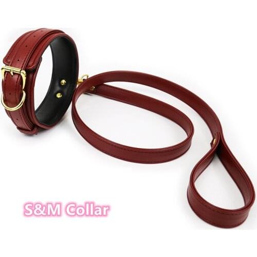 Erotic Accessories of Bdsm Leather Collar Bondage Strap with Leashes for Couples Fetish Slave Cosplay Traction Flirting Sex Toys