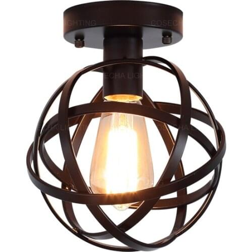 Globe round ceiling lamps small black E27 ceiling lights mini mounted light in corridor hallway kids' room babys room luminaire