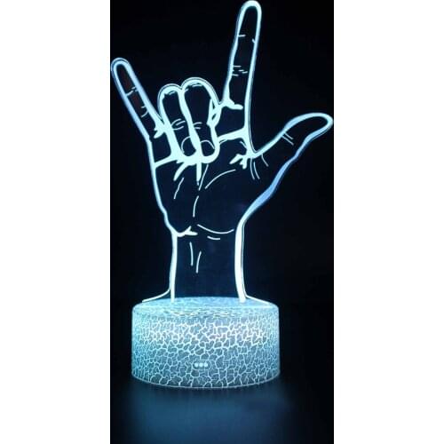 Finger Gesture Lamp For Home Room Decor Bedside Lamp Light Projector Led Night Neon Manga Table Bedroom Childrens Desk Outlet
