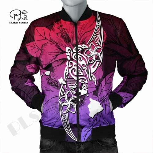 Men/Women Winter Dolphins Polynesian 3DPrint Autumn Zipper Flight Jacket Unique Casual Unisex Harajuku Thick Coat Streetwear E-7