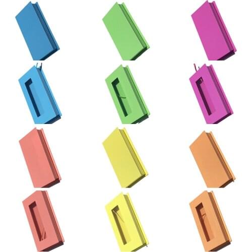 Print Rectangle Box NEW Design Eyelash Yellow Blue Packaging Box Wholesale Lashes Boxes Empty Eyelash Package Boxes Case Lashes