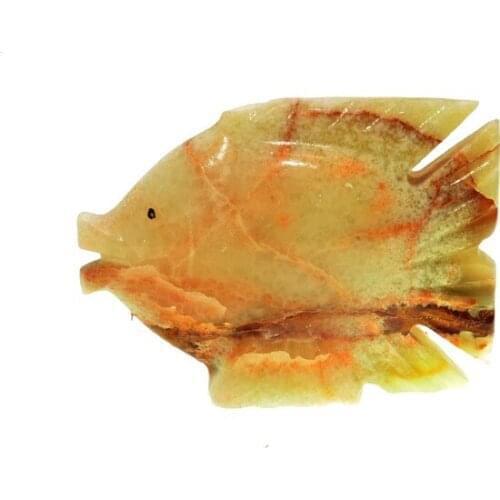 Modern Natural Real Green Onix Stone Hand Handwork Carved Fish trinket trinket baratija حلية орнаментальный