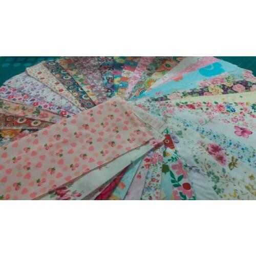 40pcs/lot 100% cotton patchwork 20X25cm quilting Bedding Baby Fabric patchwork Flora Rose Fresh Pastoral style 40 patterns