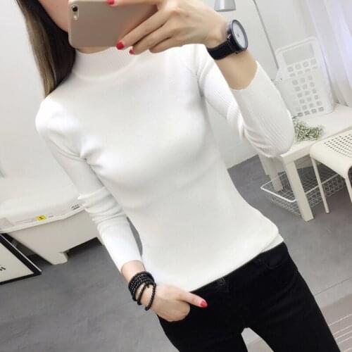 Autumn Womens Sweaters Winter Tops Turtleneck Sweater Women Thin Pullover Jumper Knitted Sweater Pull Femme Hiver Truien Dames