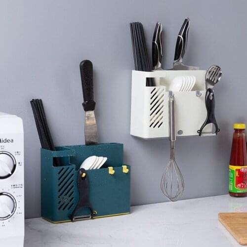 Chopsticks Tube Tableware Storage Box Knife Holder Kitchen Multi-function Chopsticks Cage Wall-mounted Drain Rack