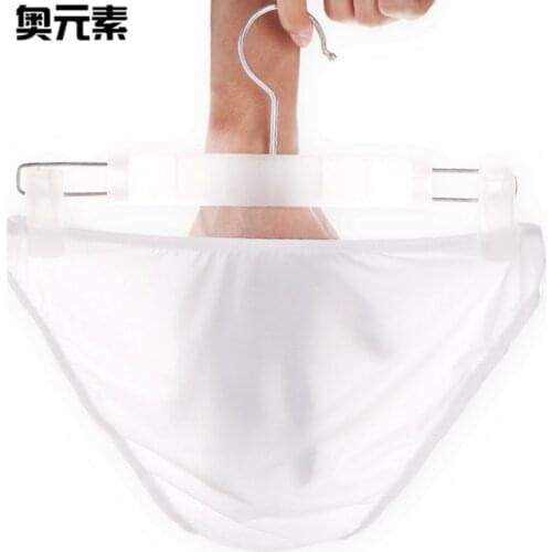 Sexy mens briefs Ice silk underpants Plus Size man panties Jockstrap ultra-thin breathable L XL XXL XXXL male underwear