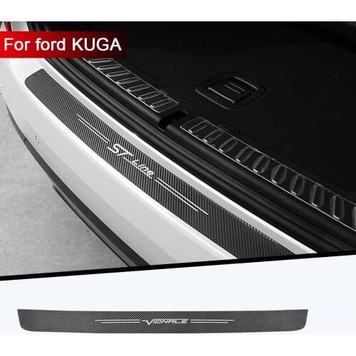 1pc car sticker carbon fiber car trunk bumper decoration modified decoration For Ford VIGNALE KUGA ST-Line accessories styling