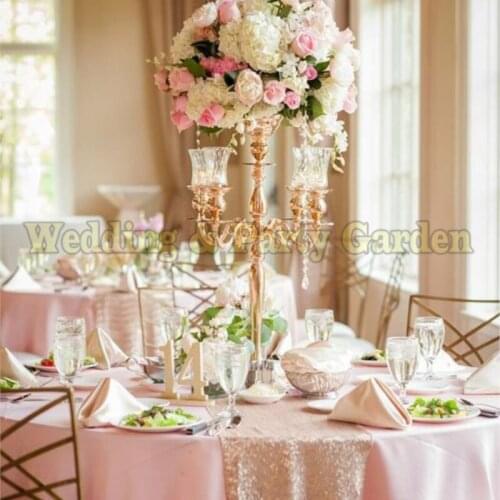 10pcs/lot 68cm(H) Gold Flower stand wedding table centerpiece candelabras Event Props