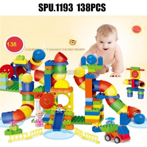 Hm132 138pcs My First Pipeline Castle Play Game Large Particle Building Blocks Toy